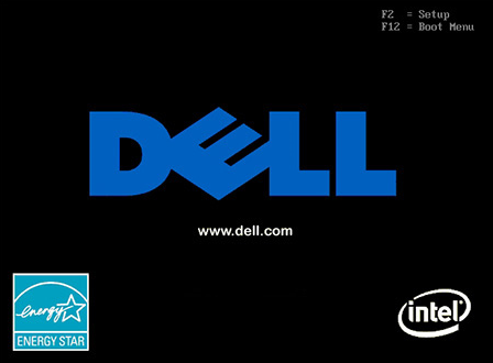 логотип dell при начальной загрузке ноутбука